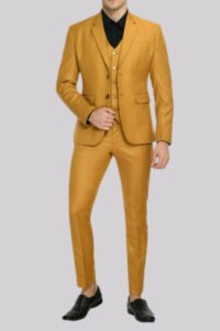 Men's Gold Three-Piece Suit
