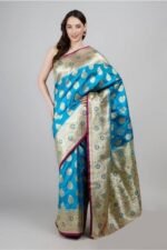 Sky Blue Banarasi saree