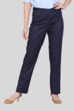 navy blue formal trousers for women