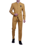 Yellow Cotton Jodhpuri Suit