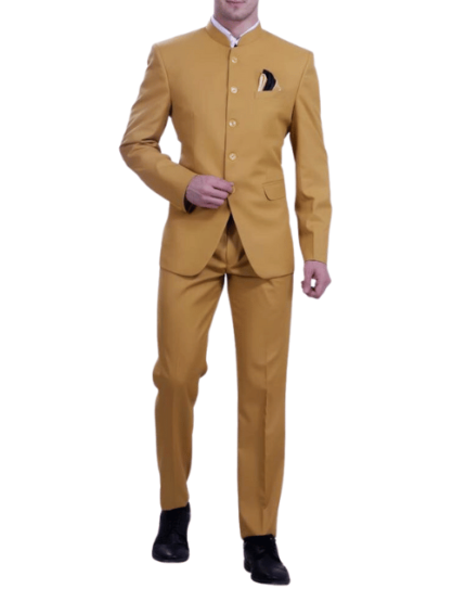 Yellow Cotton Jodhpuri Suit