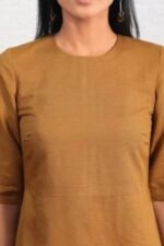 Yellow Elegant Pure Linen Co-rods Set For Women - Image 3