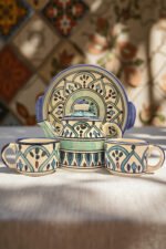 Tea Set Ceramic Kettle & Cups