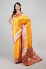 Yellow Banarasi Saree for Weddings