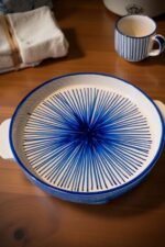 Hand-Painted Blue and White Ceramic Tea Pot Set with Tray – Traditional Blue Pottery Elegance - Image 5
