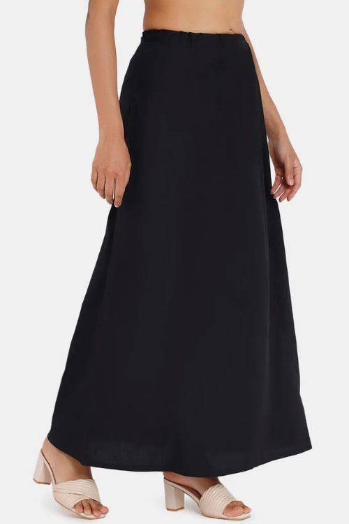 premium black cotton petticoat