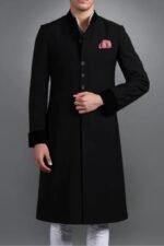 Royal Black Jodhpuri Achkan Set