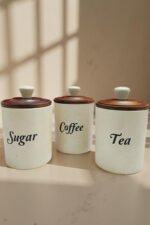 Container Set For Tea, Coffee & Sugar