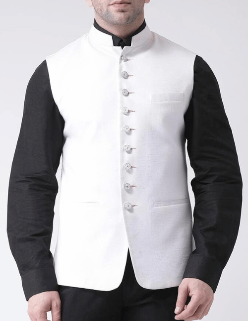 Men’s White Nehru Jacket
