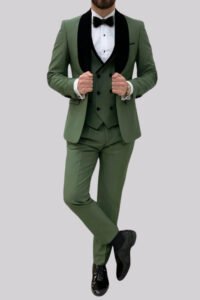 Premium Green Three-Piece Suit
