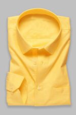 Yellow Cotton Formal Shirt