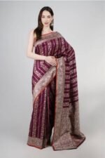 Maroon Banarasi Katan Silk Saree