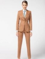 Brown 2-Piece Suit for Women | Elegant Blazer & Trouser Set for Work & Events