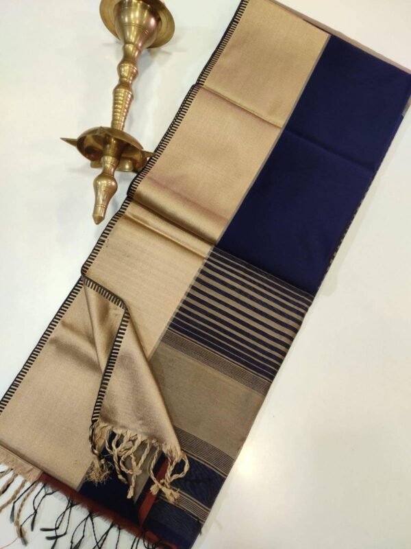 Blue Maheshwari Saree