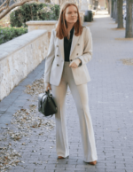women's beige suit