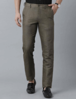 brown linen trousers