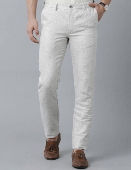 classic white linen trousers