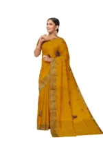 Yellow Chinavan Chit Pallu Saree with Rich Traditional Weaving & Contrast Blouse – Elegant Festive & Wedding Wear Saree for Women - Image 2