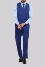 Blue Men's Formal Three Piece Suit (Coat, Pant & Vest) - Image 2