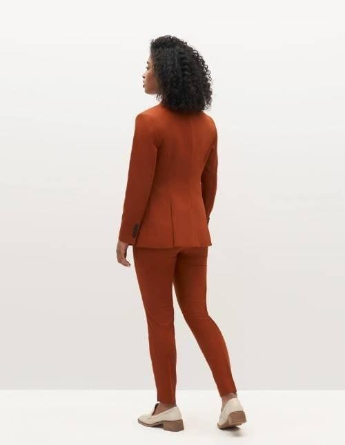 Burnt Orange 2 Piece Formal Suit For Women Coat Pant - Image 2